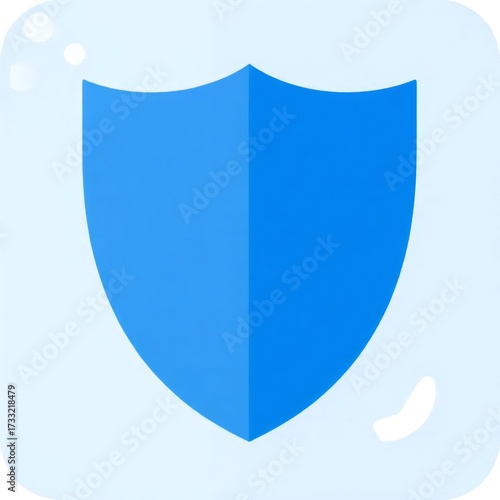 blue shield isolated on background