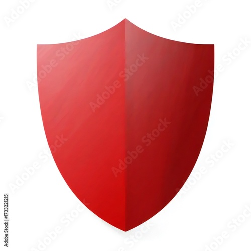 red shield isolated on white