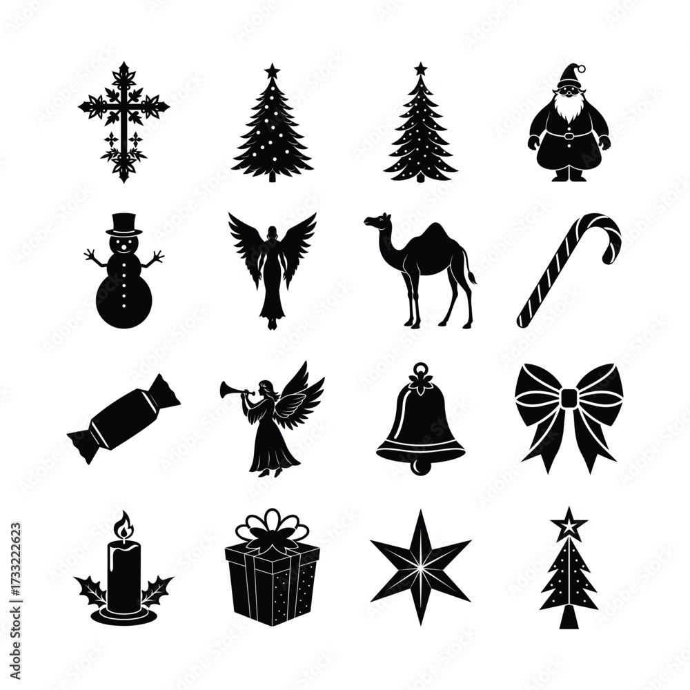 Fototapeta premium set of christmas icons