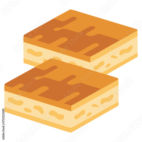 Plăcintă Moldovan flat cake flat color vector illustration template design