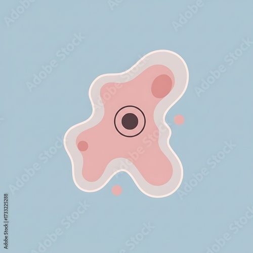 Conceptual cell biology illustration showcasing cellular structure and function under scrutiny