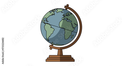 World Globe on Stand Educational and Travel Concept