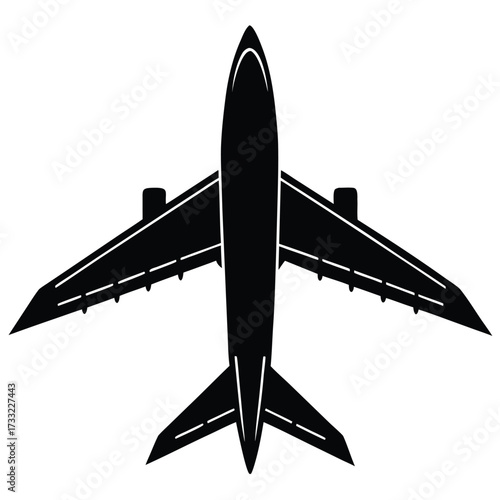 vector illustration of jet airplane