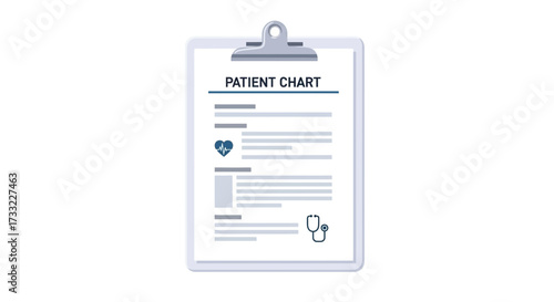 Close up of a medical patient chart on a clipboard symbolizing healthcare records patient history and doctor s notes