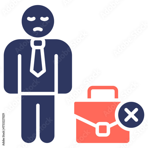 Unemployment Insurance glyph color icon