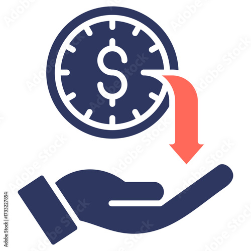 Minimum Wage glyph color icon