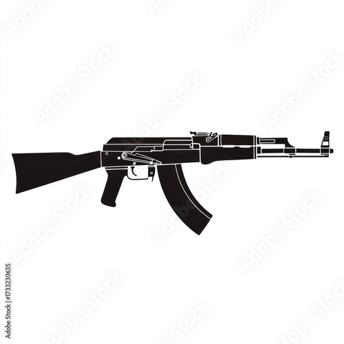 Automatic rifle silhouette