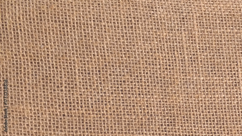 Jute pattern, rough burlap texture, canvas coarse cloth, brown woven rustic bagging. Burlap background and texture