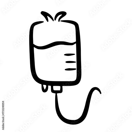 Blood donation drip doodle vector illustration