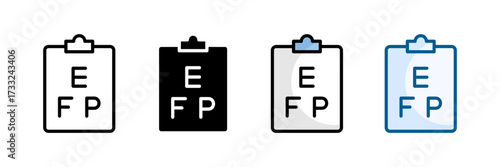 Vision Test Icon Set Multiple Style Collection