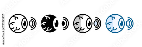 Astigmatism Icon Set Multiple Style Collection