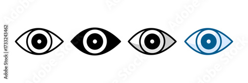 Glaucoma Icon Set Multiple Style Collection