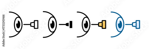 Lasik Surgery Icon Set Multiple Style Collection