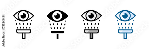 Eyewash Icon Set Multiple Style Collection