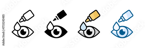 Tear Drop Icon Set Multiple Style Collection