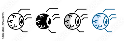 Eye Anatomy Icon Set Multiple Style Collection