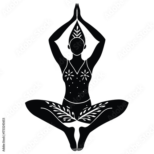 yoga woman silhouette