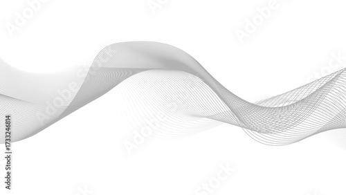 abstract grey wave line background on white background. abstract vector black and white background with wavy lines.