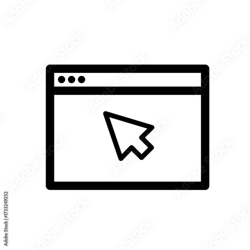 Webpage outline icon. Symbol in trendy flat style on white background.Web sing for design. Vector
