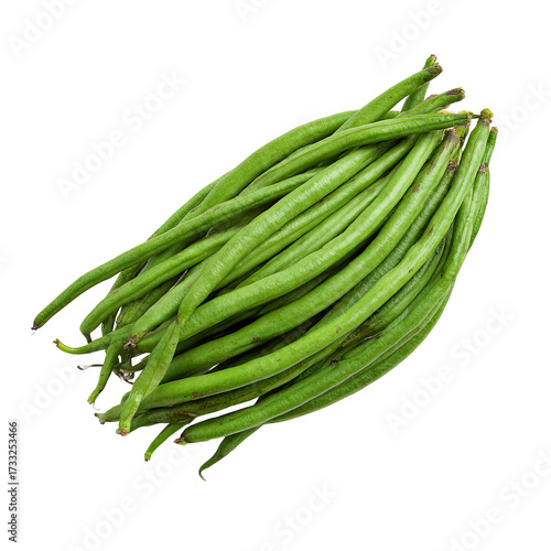 Fresh green beans clustered together (1)