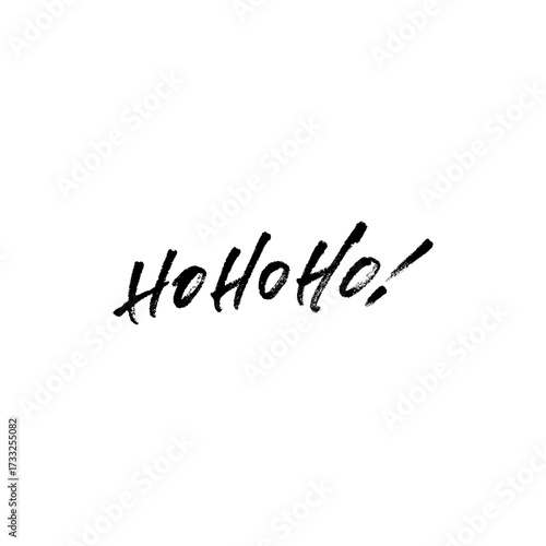 typography hohoho santa laughing