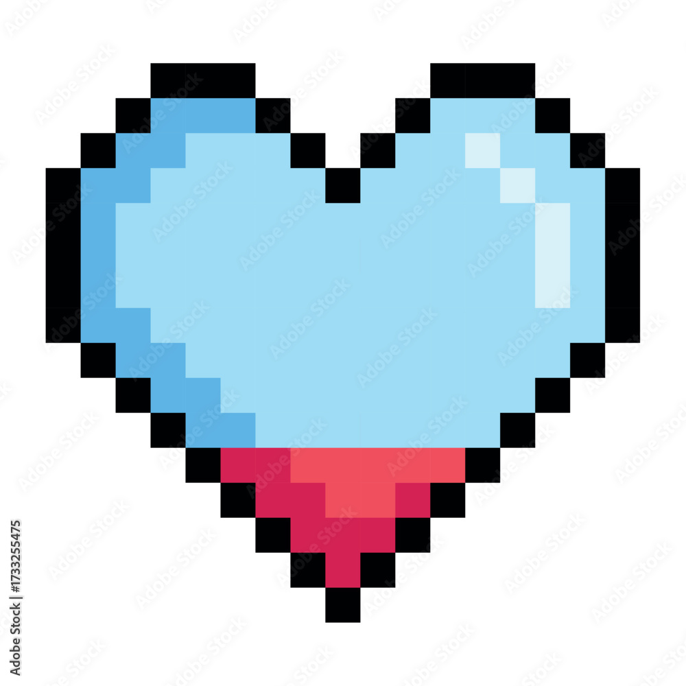 Obraz premium Pixel Heart Life Bar 