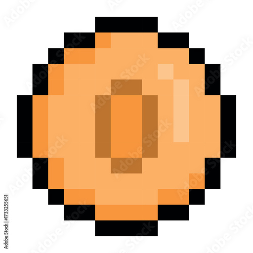 Pixel Coin Retro Icon
