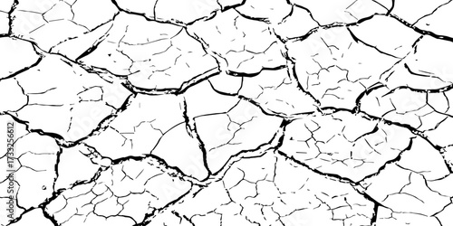 Close-up texture of dry cracked earth with irregular lines and natural abstract patterns. High-resolution cracked soil background for environment, drought, desert, and texture design concepts.