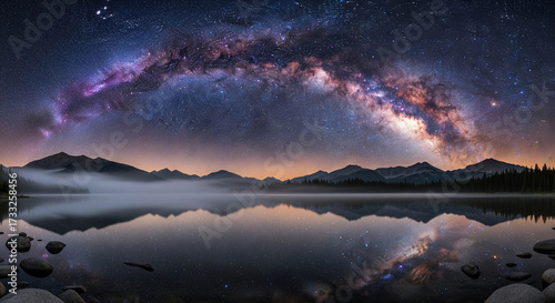 milkyway over the lake