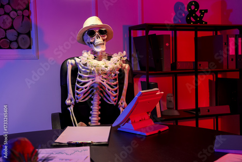 Human skeleton model with s...