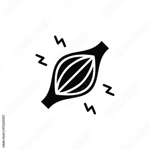 Muscle pain icon. Simple solid style. Muscle ache, fatigue or tension in tissue, body cramp due to physical injury, muscular, human body concept. Silhouette, glyph symbol. Isolated design