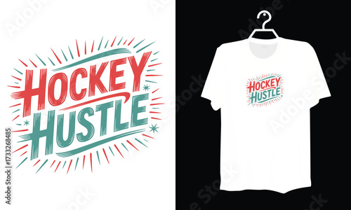 Modern Hockey Hustle Illustration for Sports Event Posters