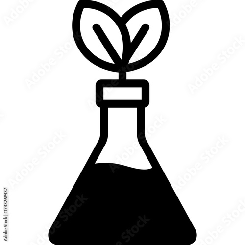 biotech icon illustration design with solid