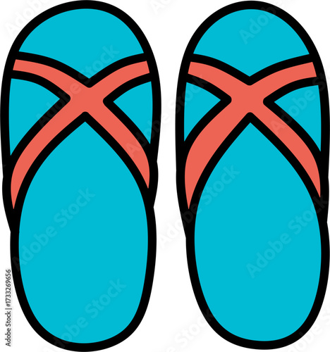 flip flops sandal illustration