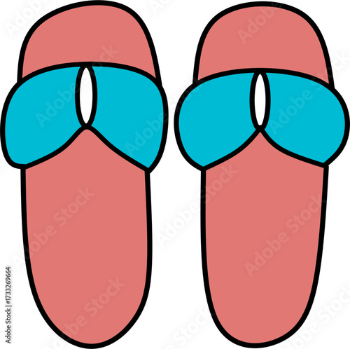 vector illustration Slippers 