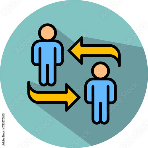 Social Interaction isometric icon