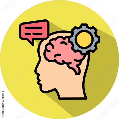 Cognitive Skills isometric icon
