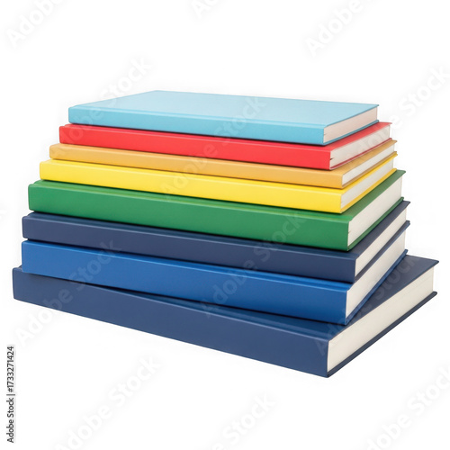 Wallpaper Mural Stack of colorful books on a black background Torontodigital.ca