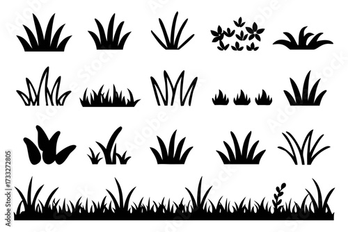 Collection of grass element