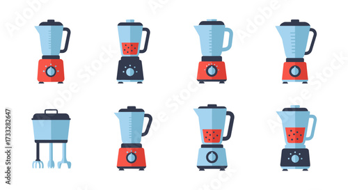 Diverse Collection of Modern Kitchen Blenders Essential Appliances for Efficient Food Processing, Liquid Mixing, and Crafting Smooth Culinary Creations