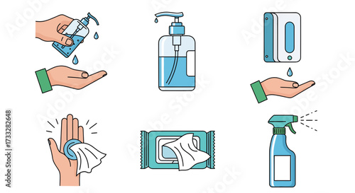 Hygiene and sanitation products for hand and surface cleaning