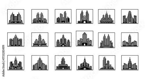 Collection of Modern City Skylines.