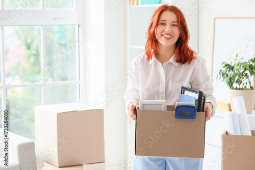 Young happy redhead busines...