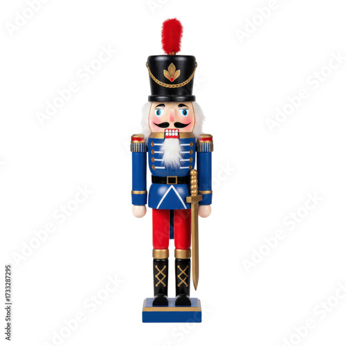 Foto Traditional wooden nutcracker soldier Christmas decoration