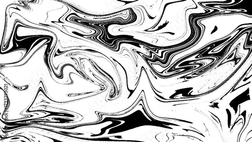 Black and white like bad and good. Wavy psychedelic concept background. Illustration vector