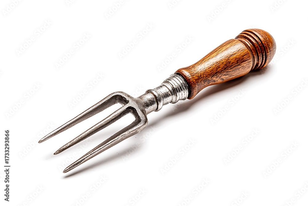 Fototapeta premium Elevate your culinary presentation with this stunning vintage serving fork, perfect for adding a touch of rustic elegance to any dining experience