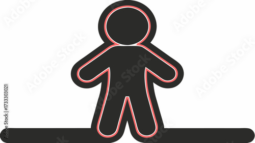 Modern abstract figure standing confidently on a clean base, representing individuality and strength
