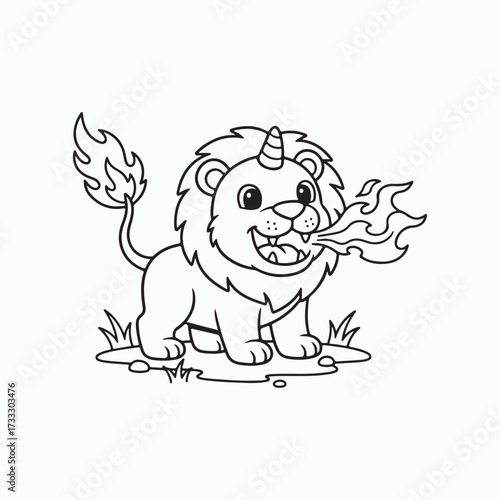 Lion coloring book for kids