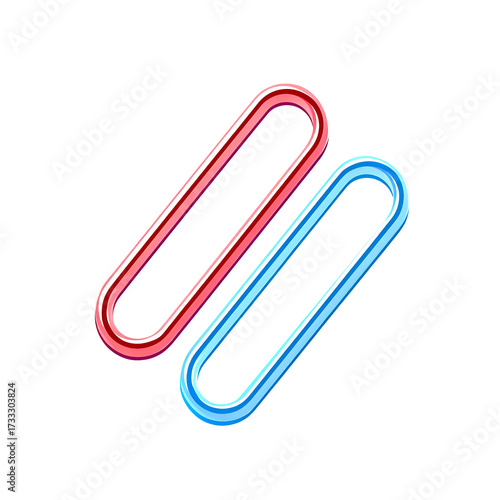 Two overlapping, vibrant, outlined, oval shapes