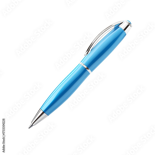 Light blue pen, angled view
